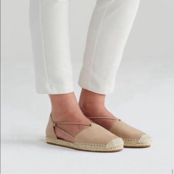 Eileen Fisher Lee Espadrille Flat size 10 suede minimalist casual beachy - Picture 1 of 14